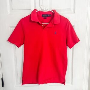 Boy’s Polo Ralph Lauren Red Classic Fit Polo Shirt, XL